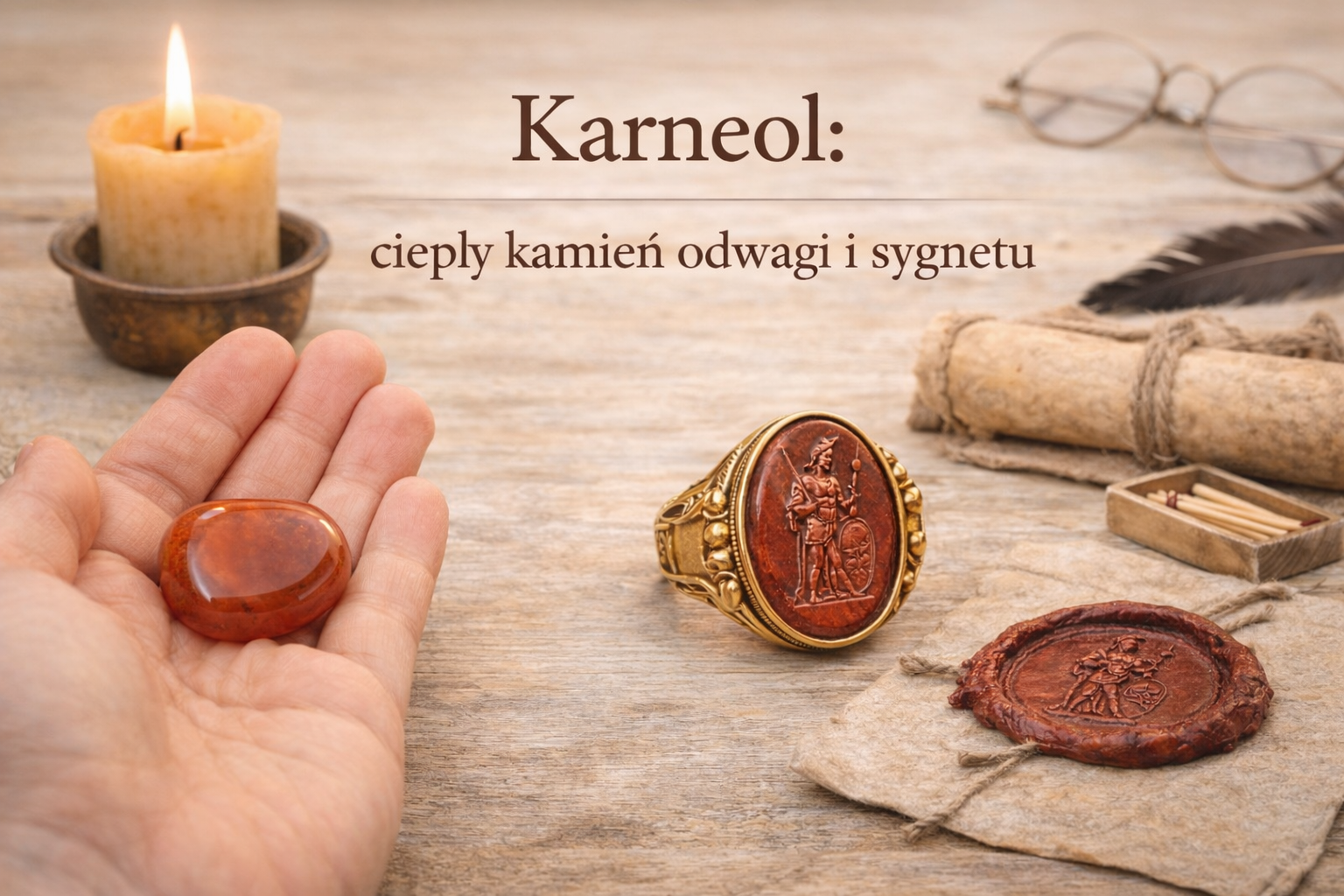 Karneol: ciepły kamień odwagi i sygnetu